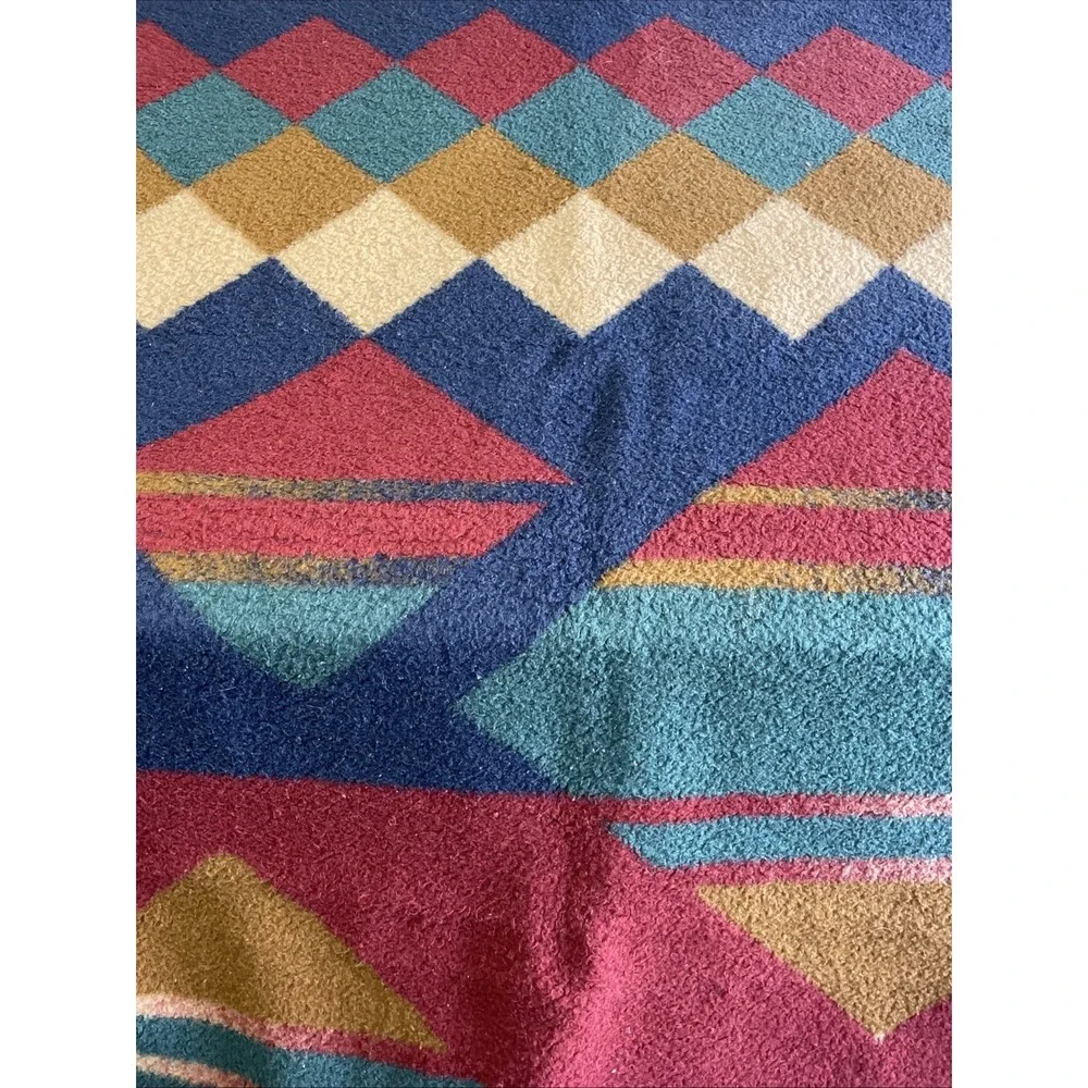 Large Thick Blanket or Couch Throw‎ Earth Tones 55x 74 In.